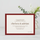 Uitnodiging tot eenvoudige weduwen over de rode gr (Staand voorkant)