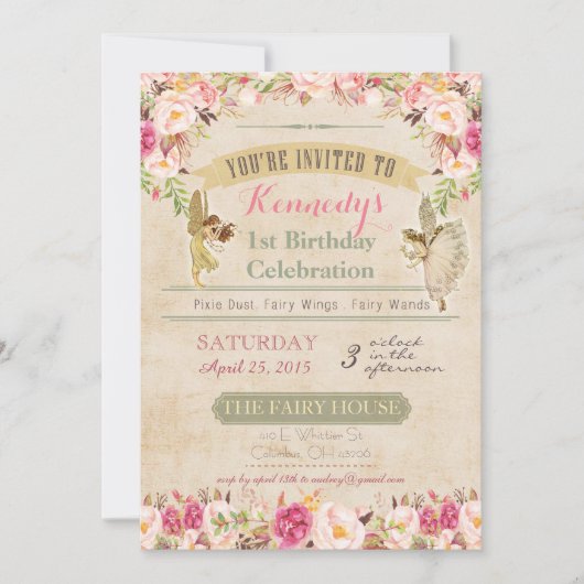  uitnodiging tot eerste geboorte (Voorkant)