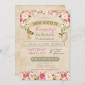  uitnodiging tot eerste geboorte (Voorkant / Achterkant)