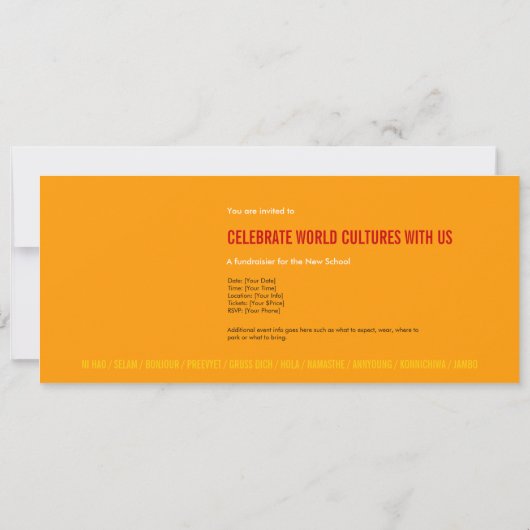 Uitnodiging tot evenement Cultuur & Diversiteit vi (Achterkant)