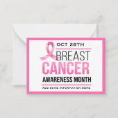 Uitnodiging tot evenement kankerbewustzijn (Voorkant)