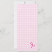 Uitnodiging tot evenement met roze lint-borstkanke (Achterkant)