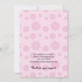 Uitnodiging tot evenement met roze lint-borstkanke (Achterkant)