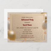  uitnodiging tot fancy pensionering (Voorkant / Achterkant)