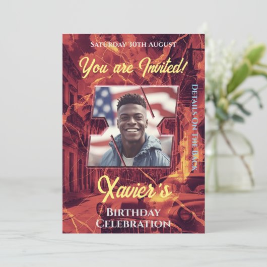 Uitnodiging tot feestdag (Staand voorkant)