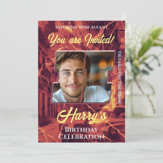 Uitnodiging tot feestdag (Staand voorkant)