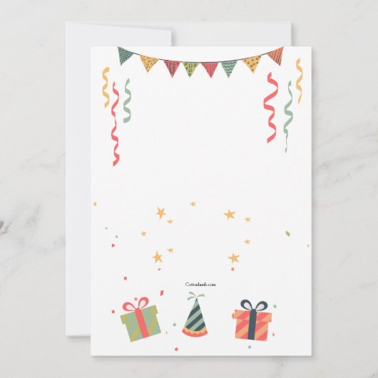 Uitnodiging tot feestdag (Achterkant)