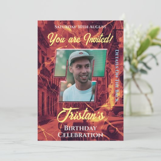 Uitnodiging tot feestdag (Staand voorkant)