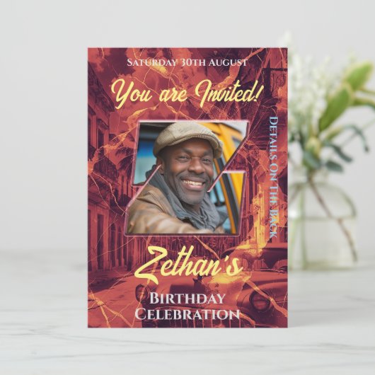 Uitnodiging tot feestdag (Staand voorkant)