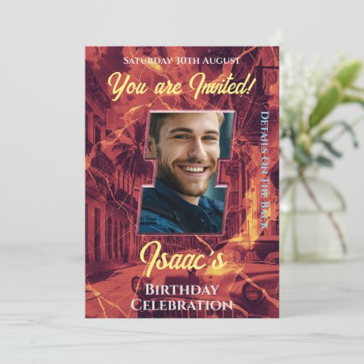 Uitnodiging tot feestdag (Staand voorkant)