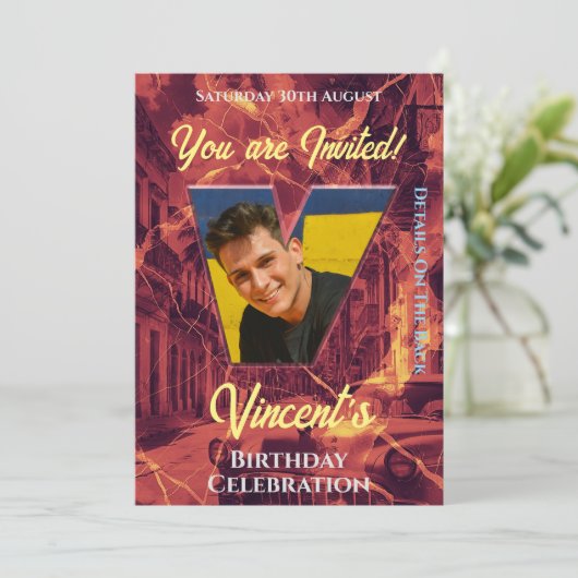 Uitnodiging tot feestdag (Staand voorkant)