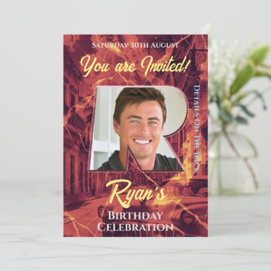 Uitnodiging tot feestdag (Staand voorkant)