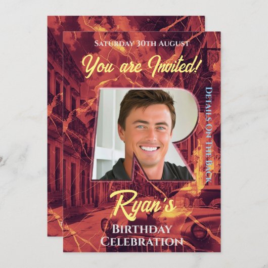 Uitnodiging tot feestdag (Voorkant / Achterkant)