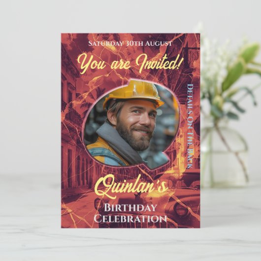 Uitnodiging tot feestdag (Staand voorkant)