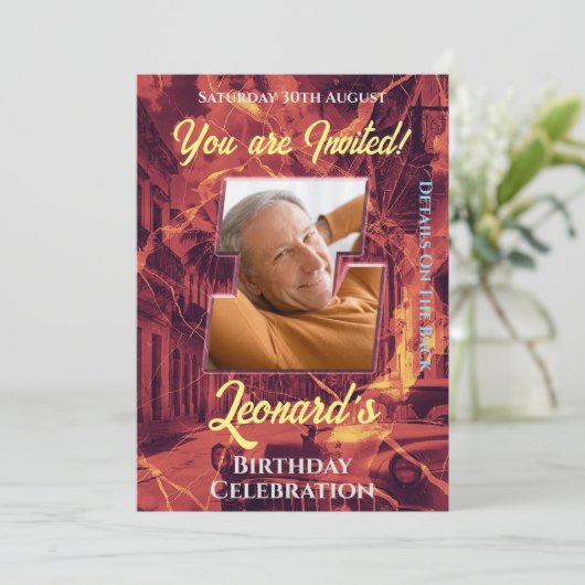 Uitnodiging tot feestdag (Staand voorkant)