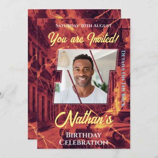 Uitnodiging tot feestdag (Voorkant / Achterkant)