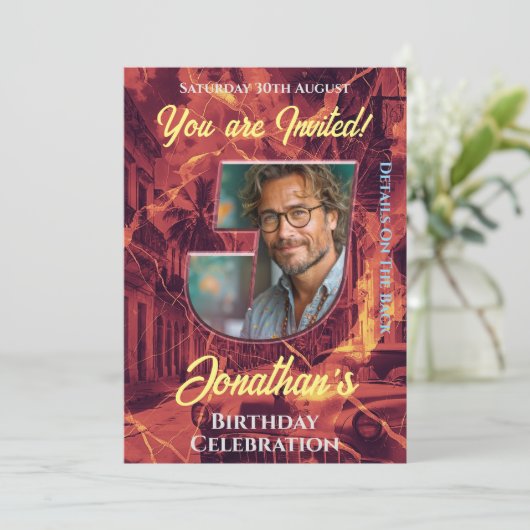 Uitnodiging tot feestdag (Staand voorkant)