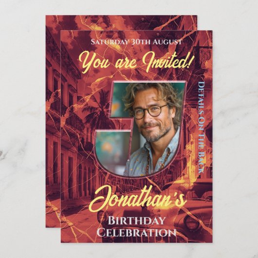 Uitnodiging tot feestdag (Voorkant / Achterkant)