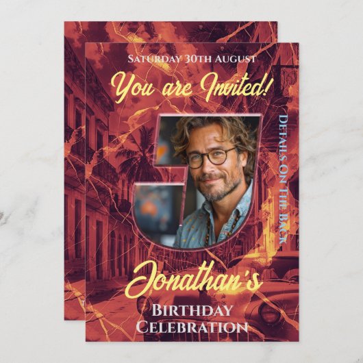 Uitnodiging tot feestdag (Voorkant / Achterkant)