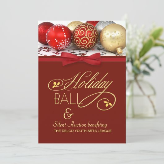 Uitnodiging tot feestdag en evenement voor goede d (Staand voorkant)