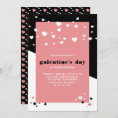 Uitnodiging tot feestdag in Galentine (Voorkant / Achterkant)