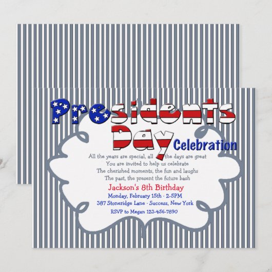 Uitnodiging tot feestdag president (Voorkant / Achterkant)