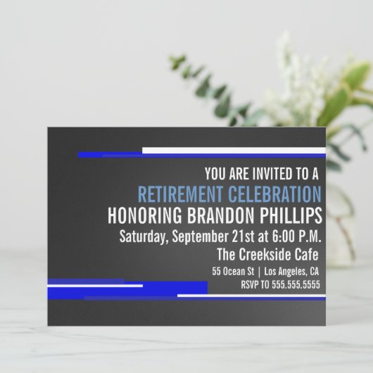 Uitnodiging tot feestelijke feestdag voor moderne  (Staand voorkant)