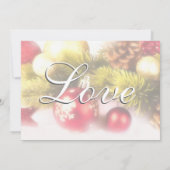 Uitnodiging tot feestelijke kerstfeestdag voor bru (Achterkant)