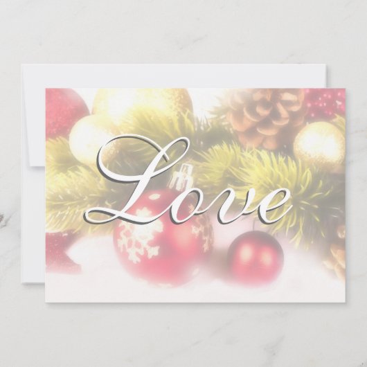 Uitnodiging tot feestelijke kerstfeestdag voor bru (Achterkant)