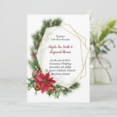 Uitnodiging tot feestelijke kerstfeestelijke Geome (Staand voorkant)