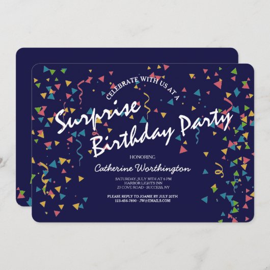 Uitnodiging tot feestvieren (Voorkant / Achterkant)