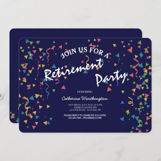 Uitnodiging tot feestvieren (Voorkant / Achterkant)