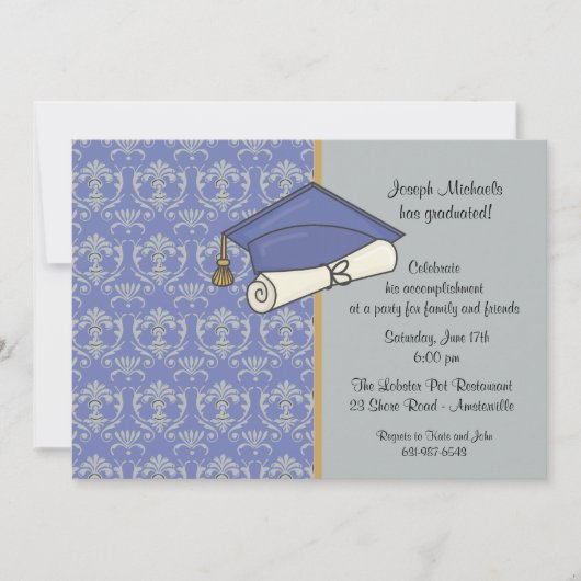 Uitnodiging tot feestvieren afstuderen (Voorkant)