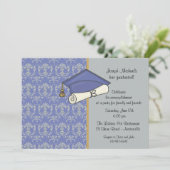 Uitnodiging tot feestvieren afstuderen (Staand voorkant)