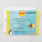 Uitnodiging tot feestvieren zonder brand en pool (Voorkant)
