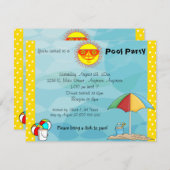 Uitnodiging tot feestvieren zonder brand en pool (Voorkant / Achterkant)