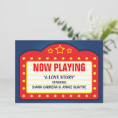 Uitnodiging tot filmmarkttent met ThéleWedding Par (Staand voorkant)