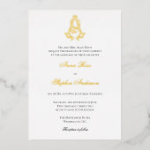 Uitnodiging tot folie als Monogram of SA Monogram (Voorkant)