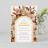 Uitnodiging tot Folie Baby shower (Staand Voorkant)