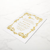 Uitnodiging tot Folie begrenzing witte  Roos (Gedraaid)