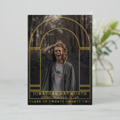 Uitnodiging tot Folie van Afstuderen Golden Arches (Staand Voorkant)