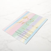 Uitnodiging tot Folie van Baby shower van pasteelr (Gedraaid)