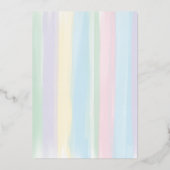 Uitnodiging tot Folie van Baby shower van pasteelr (Achterkant)