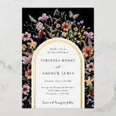 Uitnodiging tot Folie van Black Arch Wedding (Voorkant)