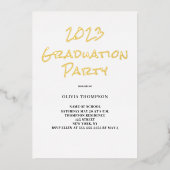 Uitnodiging tot Folie van de Graduation Party 2023 (Voorkant)