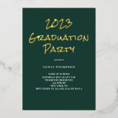 Uitnodiging tot Folie van de Groene Graduation Par (Voorkant)
