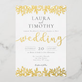 Uitnodiging tot Folie van de moderne Floral Weddin (Voorkant)