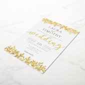 Uitnodiging tot Folie van de moderne Floral Weddin (Gedraaid)