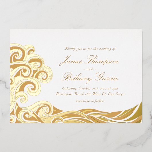 Uitnodiging tot Folie van de wilde strand bestemmi (Voorkant)