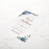 Uitnodiging tot Folie van een donkerblauwe botanis (Gedraaid)